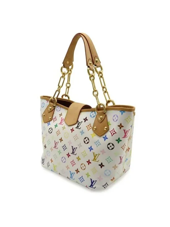 Louis Vuitton Monogram Multicolor Ani GM Tote Shoulder Bag Chain Ribbon Bron - Picture 2 of 7